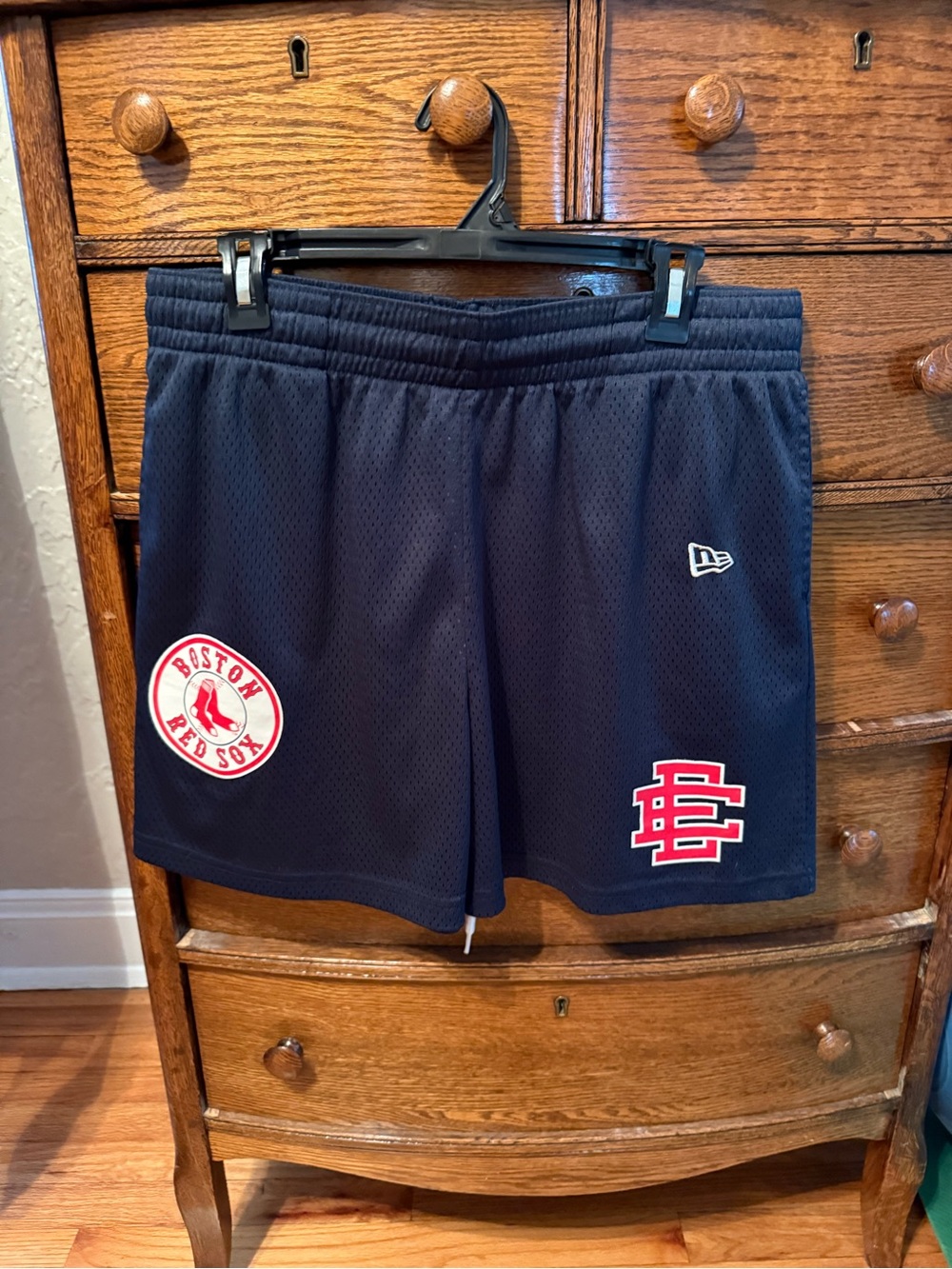 Eric Emanuel New Era Navy Boston Red Sox Mesh Athletic Shorts, Size 2XL